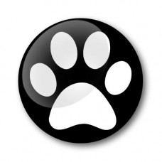 Paw Print Gel Wheel Center Badge