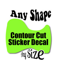 Custom Design single Colour Contour cut sticker decal