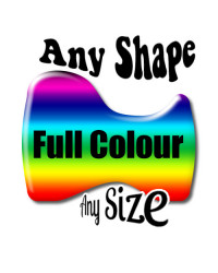Custom Design Gel Full Colour  Contour cut Keyfob Badge