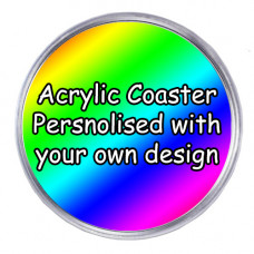 Personalised Round Coaster OD 100mm - 90mm printed insert