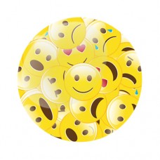 Emoji StickerBomb Gel Wheel Centre Badge