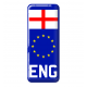 3D Domed Gel Resin ENG Number Plate Sticker Decal Badge with Flag EU Euro Stars