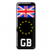 3D Domed Gel Resin GB Number Plate Sticker Decal Badge with Flag EU Euro Stars