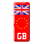 thumbnail image 2 of Domed Wales Flag Gel Stickers – 39mm High Gloss, GB Vehicle Number Plate Badges 2 of 6
