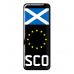 3D Domed Gel Resin SCOTLAND Number Plate Sticker Decal Badge with Flag EU Euro Stars
