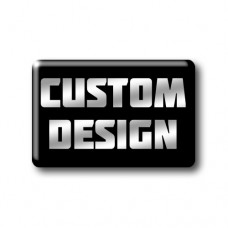 Custom Design Gel Oblong Square Wheel Badge