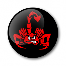Red Scorpion Gel Wheel Centre Badge