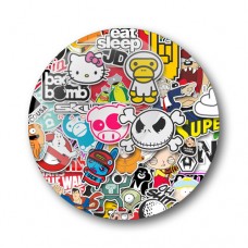 Sticker Bomb Gel Wheel Centre Badge